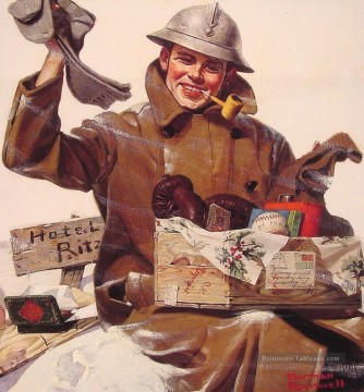 Norman Rockwell Painting - they remembered me 1917 Norman Rockwell